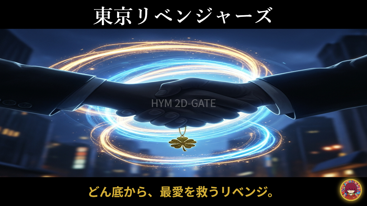 Tokyo Revengers Anime Concept Art Four-Leaf Clover Pendant and Golden City Lights